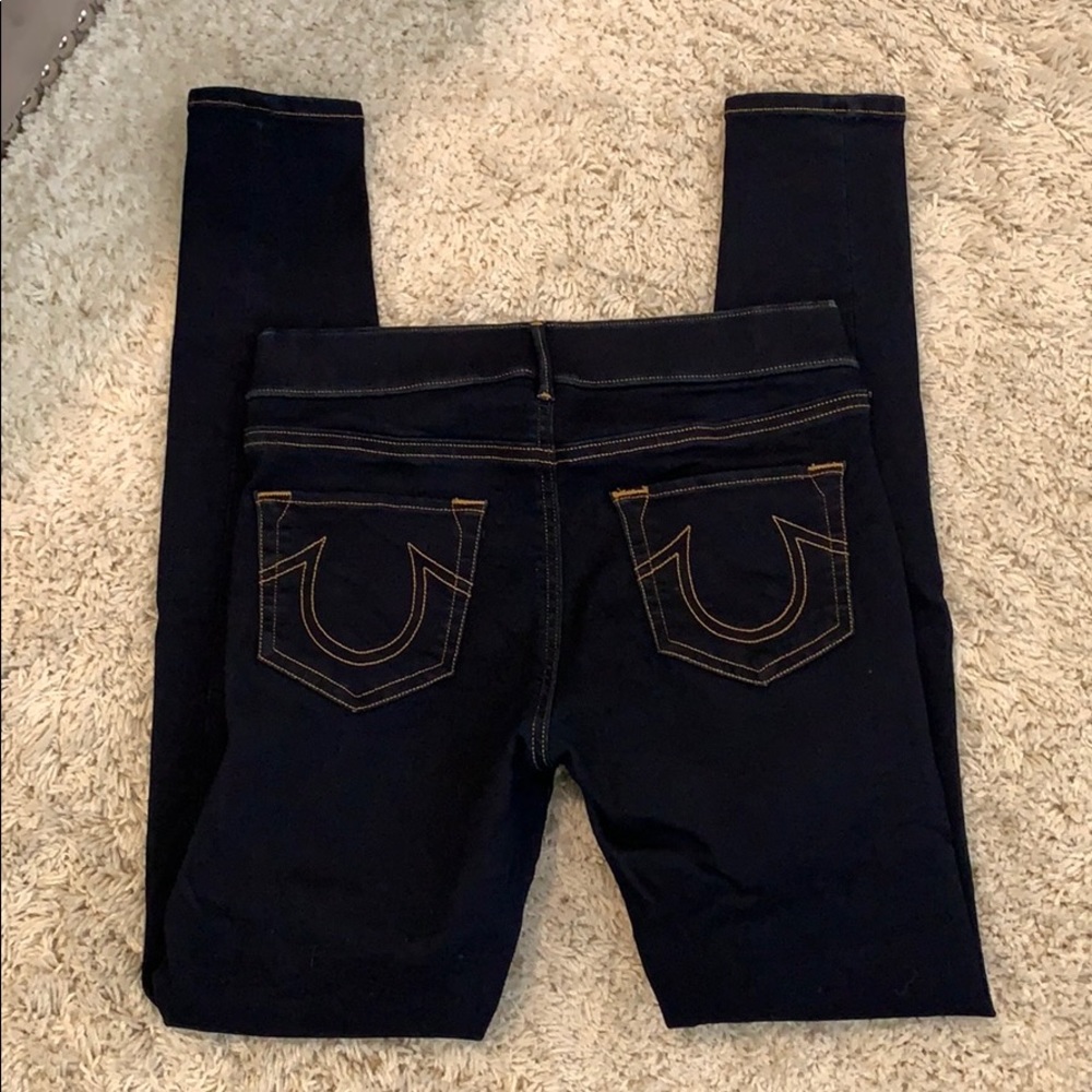 True Religion Runway Jeggings- Dark Blue Wash